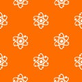 Atom pattern vector orange