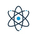 Atom Silhouette Icon. Scientific Atom Symbol. Sign of Education and Science. Structure of Nucleus of Atom. Protons