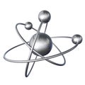 Atom structure on a black background Royalty Free Stock Photo