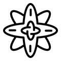 Atom structure icon outline vector. Lecture expert