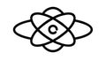 Atom Structure Icon for Science and Molecular Concepts, vector design Generative AI Royalty Free Stock Photo
