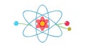 Atom Structure Icon: Science, Physics & Research, vector design Generative AI Royalty Free Stock Photo