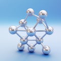 Super Detailed 3d Render Of Sodium Hydroxide Molecule On Blue Background Royalty Free Stock Photo