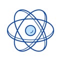Atom structure line icon. Royalty Free Stock Photo