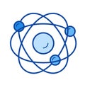 Atom structure line icon. Royalty Free Stock Photo