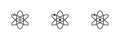 Atom structure line, solid and colorful different style icon set pack Royalty Free Stock Photo
