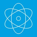 Atom thin line icon