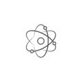 Atom vector icon concept, isolated on white background Royalty Free Stock Photo