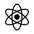 Atom glyph flat vector icon