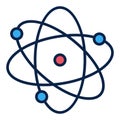 Atom vector Molecule concept colored icon or symbol