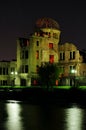 Atomic Bomb Dome (Genbaku Dome) at night Royalty Free Stock Photo