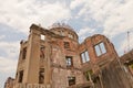 Atomic Bomb Dome in Hiroshima, Japan. UNESCO site Royalty Free Stock Photo