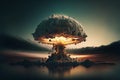 Atomic Bomb: A visual representation of the devastating power of the atomic bomb and the impact it has on humanity and the world.