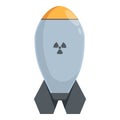 Atomic bomb icon cartoon vector. Combat air reactor Royalty Free Stock Photo