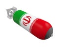 Atomic Bomb with Iranian Flag Royalty Free Stock Photo