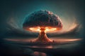 Atomic Bomb: A visual representation of the devastating power of the atomic bomb and the impact it has on humanity and the world.