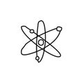 atomic elements sketch icon. Element of education icon for mobile concept and web apps. Outline atomic elements sketch icon can be