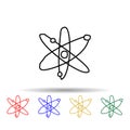 atomic elements sketch multi color style icon. Simple thin line, outline vector of education icons for ui and ux, website or