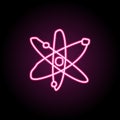 Atomic elements sketch neon icon. Simple thin line, outline vector of education icons for ui and ux, website or mobile application