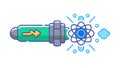 Atomic Energy Device. Science and Innovation, vector design Generative AI Royalty Free Stock Photo