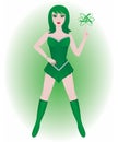 Atomic Energy Girl Superhero