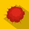 Atomic explosion icon, flat style