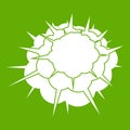 Atomic explosion icon green