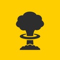 Atomic explosion vector icon Royalty Free Stock Photo