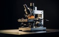 Atomic Force Microscope on a White Background -Generative Ai
