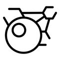 Atomic hormones icon, outline style