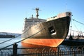 The atomic icebreaker, the world`s first surface ship with a nuclear power plant in Murmansk , Russia