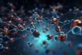 Atomic Level Molecular Structure 3d Rendered Molecules And Atoms Background