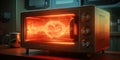 An atomic microwave revolutionizes cooking with its unparalleled speed and precision, offering a glimpse into the future