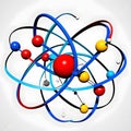 atomic model, AI-Generatet Royalty Free Stock Photo