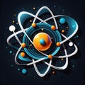 atomic model, AI-Generatet Royalty Free Stock Photo