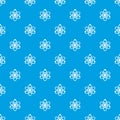 Atomic model pattern seamless blue Royalty Free Stock Photo