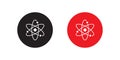 Atomic Molecules Icon Vector in Flat Style. Science Lab Symbol Images Royalty Free Stock Photo