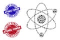 Atomic Mosaic of Fragments with Atomic Power Grunge Seals