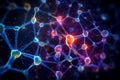Atomic Neural Network Structure in the Brain, Generative Ai Royalty Free Stock Photo