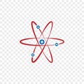 Atomic nucleus icon structure. Isolated vector design.
