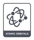 atomic orbitals icon in trendy design style. atomic orbitals icon isolated on white background. atomic orbitals vector icon simple Royalty Free Stock Photo