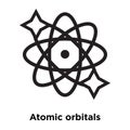 Atomic orbitals icon vector isolated on white background, logo c