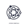 atomic orbitals icon on white background. Simple element illustration from education concept