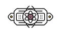 Atomic Physics Science Vector Icon, vector design Generative AI Royalty Free Stock Photo