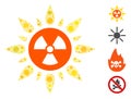 Atomic Radiation Mosaic of CoronaVirus Icons