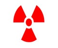 Atomic red radioactive seal of illustration