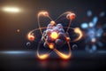 Atomic science molecular atom. Generative ai design