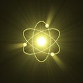 Atomic sign atom structure light halo Royalty Free Stock Photo