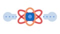 Atomic Structure Connection Icon: Science, Energy Interlinks Vector Design Generative AI Royalty Free Stock Photo