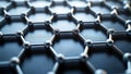 3D Hexagonal Lattice Represents Atomic Model, generative ai Royalty Free Stock Photo